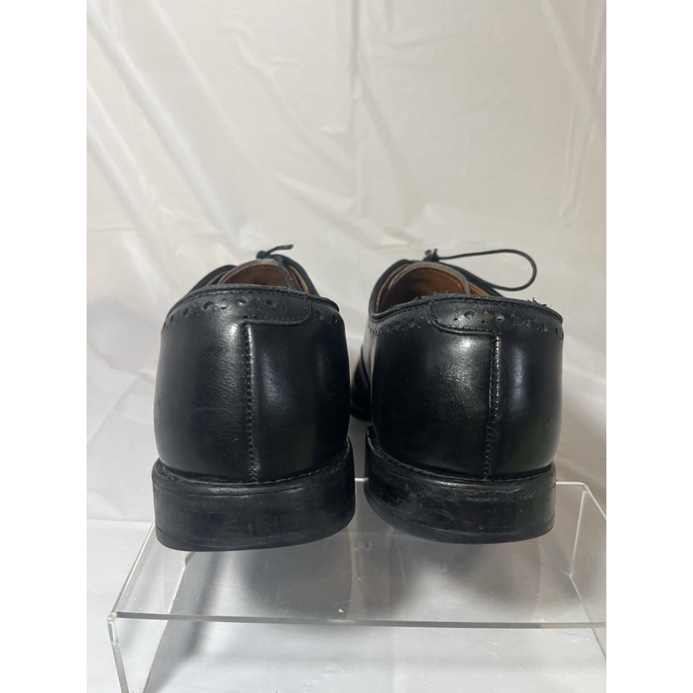 Allen Edmonds 9.5 B Mens Dress Shoes Hale Black Leather Brocade Oxfords ($425) - Picture 13 of 15